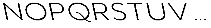 Aukim II Circled Ultra Light Wide Sl Font UPPERCASE