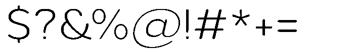 Aukim II Circled Ultra Light Wide Font OTHER CHARS