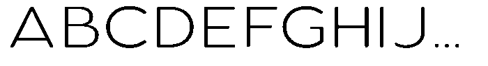 Aukim II Circled Ultra Light Wide Font UPPERCASE
