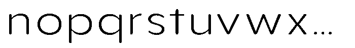 Aukim II Circled Ultra Light Wide Font LOWERCASE