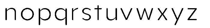 Aukim II Circled Ultra Light Font LOWERCASE