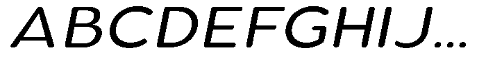 Aukim II Circled Wide Italic Font UPPERCASE