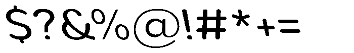 Aukim II Circled Wide Slanted Font OTHER CHARS