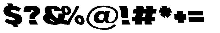 Aukim II Shape Black Expanded Sl Font OTHER CHARS