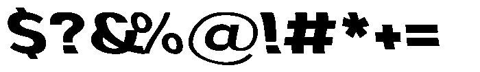 Aukim II Shape Bold Expanded Sl Font OTHER CHARS