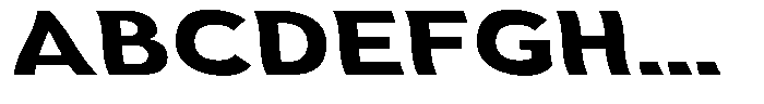 Aukim II Shape Bold Expanded Sl Font UPPERCASE