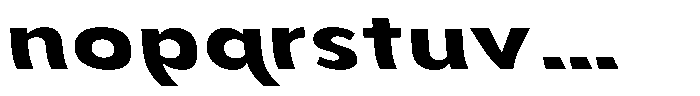 Aukim II Shape Bold Expanded Sl Font LOWERCASE