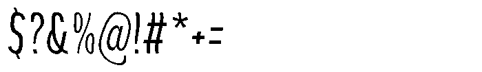 Aukim II Shape Compressed Font OTHER CHARS