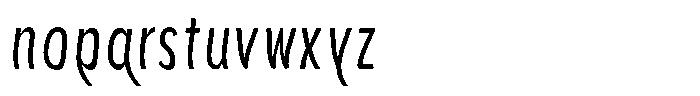 Aukim II Shape Compressed Font LOWERCASE