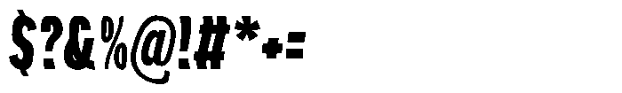 Aukim II Shape Extra Black Compressed Font OTHER CHARS