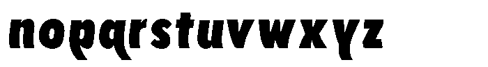 Aukim II Shape Extra Black Condensed Font LOWERCASE