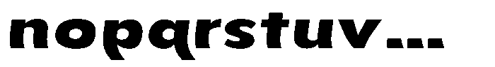 Aukim II Shape Extra Bold Expanded Font LOWERCASE