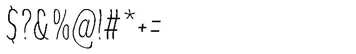 Aukim II Shape Extra Light Compressed Font OTHER CHARS