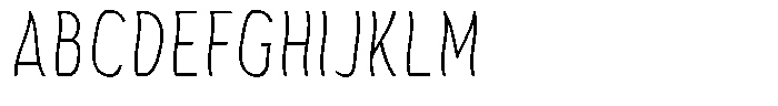 Aukim II Shape Extra Light Compressed Font UPPERCASE