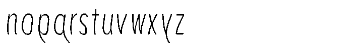 Aukim II Shape Extra Light Compressed Font LOWERCASE