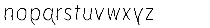 Aukim II Shape Extra Light Condensed Font LOWERCASE