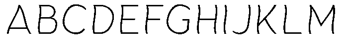 Aukim II Shape Extra Light Narrow Font UPPERCASE