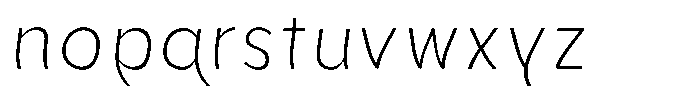 Aukim II Shape Extra Light Narrow Font LOWERCASE