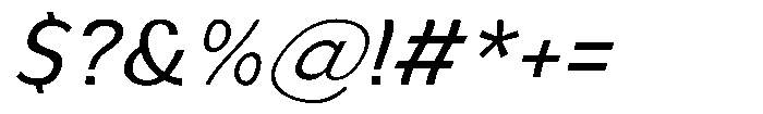 Aukim II Shape Italic Font OTHER CHARS