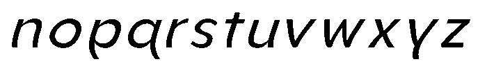 Aukim II Shape Italic Font LOWERCASE