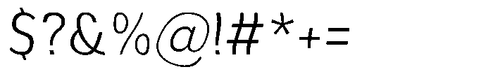 Aukim II Shape Light Narrow Font OTHER CHARS