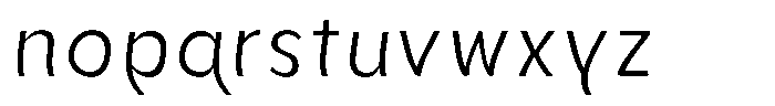 Aukim II Shape Light Narrow Font LOWERCASE