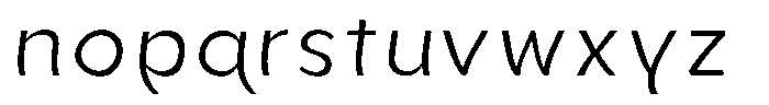 Aukim II Shape Light Font LOWERCASE