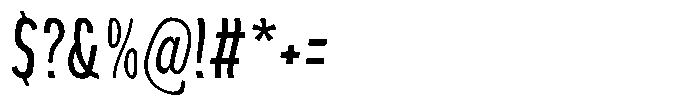Aukim II Shape Medium Compressed Font OTHER CHARS