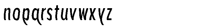 Aukim II Shape Medium Compressed Font LOWERCASE