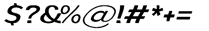 Aukim II Shape Medium Exp Italic Font OTHER CHARS