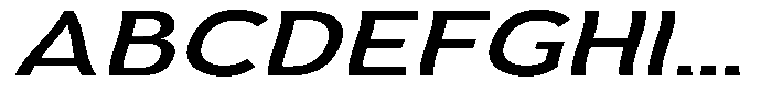 Aukim II Shape Medium Exp Italic Font UPPERCASE