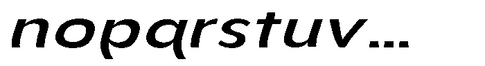 Aukim II Shape Medium Exp Italic Font LOWERCASE