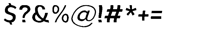 Aukim II Shape Medium Font OTHER CHARS