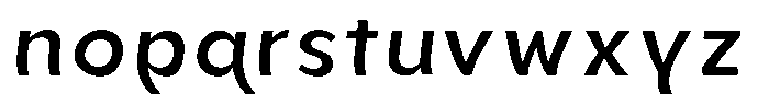 Aukim II Shape Medium Font LOWERCASE