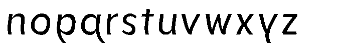 Aukim II Shape Narrow Font LOWERCASE