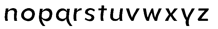 Aukim II Shape News Font LOWERCASE
