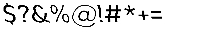 Aukim II Shape Slanted Font OTHER CHARS