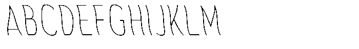 Aukim II Shape Thin Comp Sl Font UPPERCASE