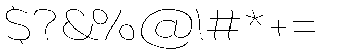 Aukim II Shape Thin Expanded Sl Font OTHER CHARS