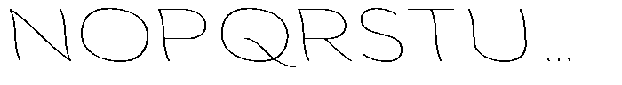 Aukim II Shape Thin Expanded Sl Font UPPERCASE