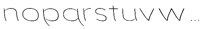 Aukim II Shape Thin Expanded Sl Font LOWERCASE