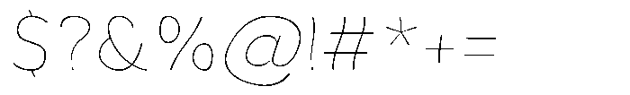 Aukim II Shape Thin Font OTHER CHARS