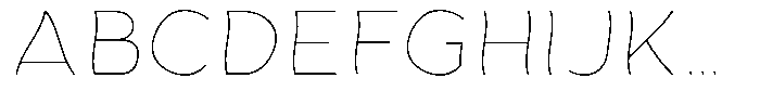 Aukim II Shape Thin Font UPPERCASE