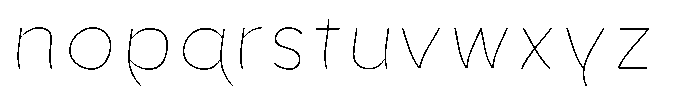 Aukim II Shape Thin Font LOWERCASE