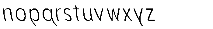 Aukim II Shape Ultra Light Condensed Sl Font LOWERCASE
