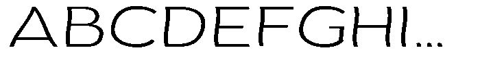 Aukim II Shape Ultra Light Expanded Font UPPERCASE