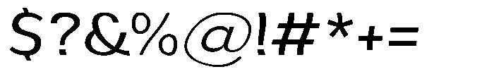 Aukim II Shape Wide Font OTHER CHARS