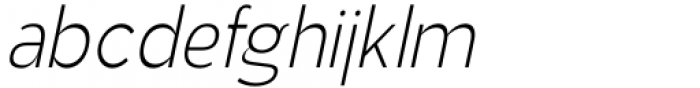 Aukim Light Condensed Italic Font LOWERCASE