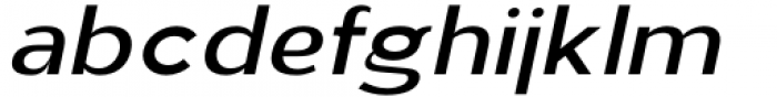 Aukim Medium Expanded Italic Font LOWERCASE