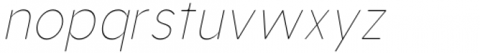 Aukim Thin Condensed Italic Font LOWERCASE